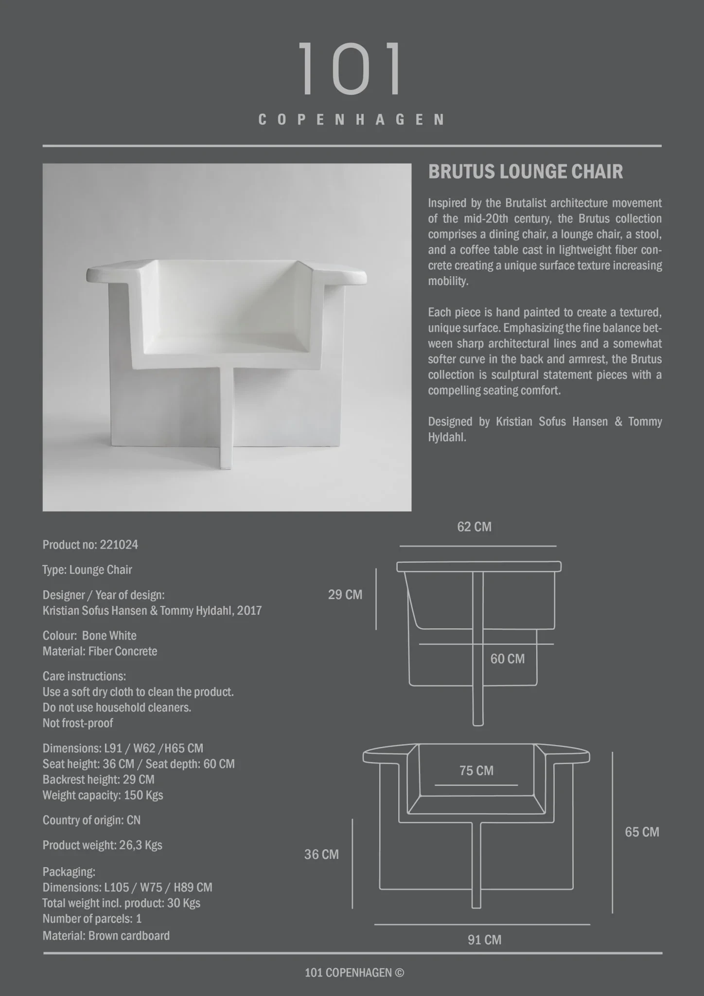 Chaise Brutus Dining Chair - Image 7
