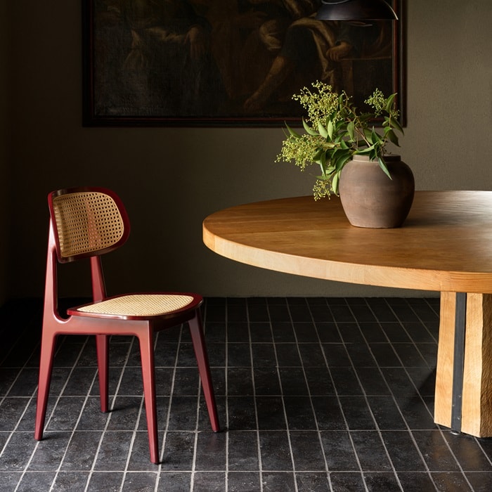 Chaise Titus Cannage bordeaux - Image 2