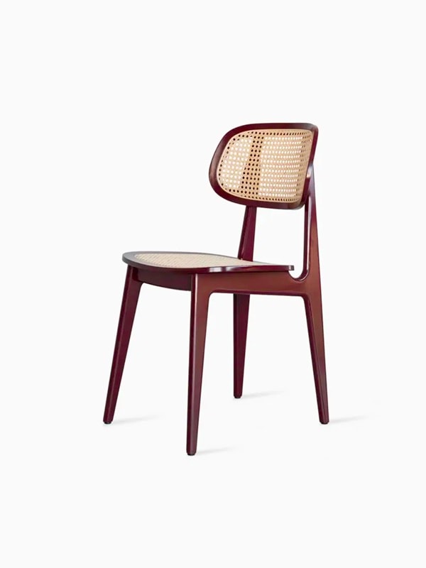 Chaise Titus Cannage bordeaux - Image 3