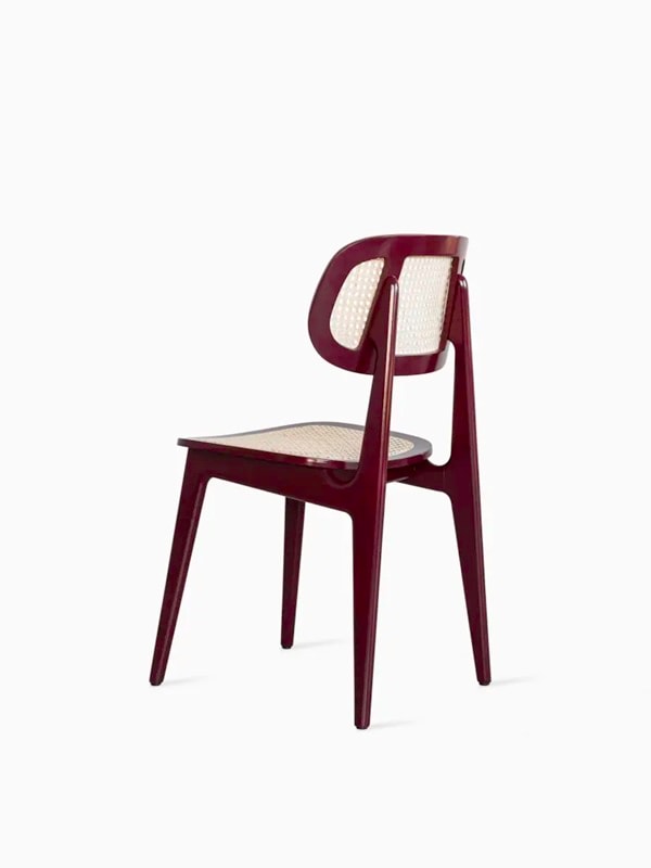 Chaise Titus Cannage bordeaux - Image 4