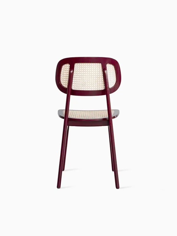 Chaise Titus Cannage bordeaux - Image 5