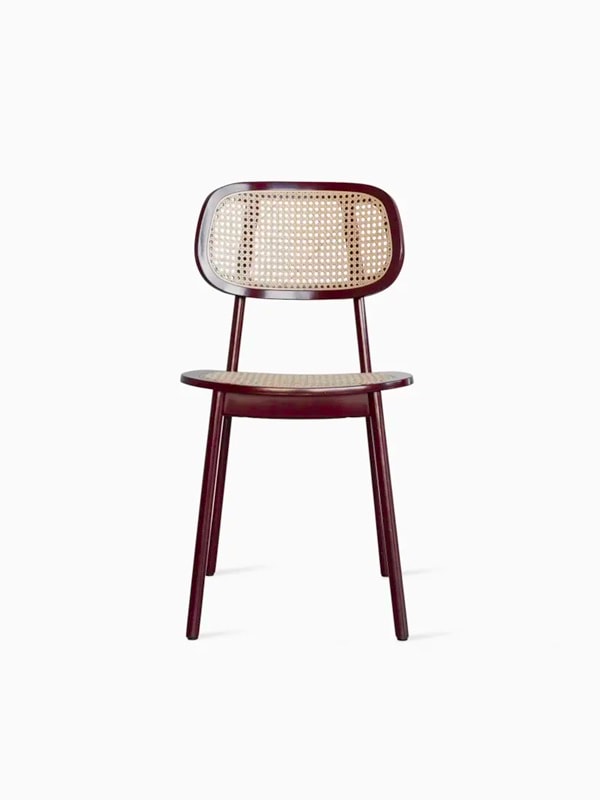 Chaise Titus Cannage bordeaux - Image 6