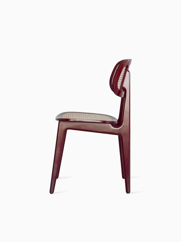 Chaise Titus Cannage bordeaux - Image 7