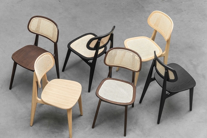 Chaise Titus Cannage bordeaux - Image 8