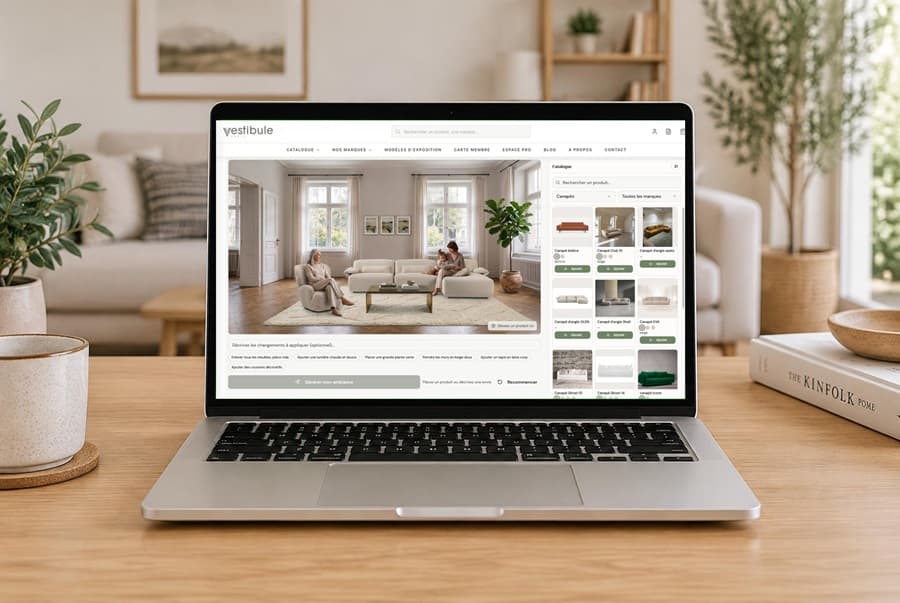 Visualisez vos meubles chez vous avec l'IA | Vestibule Paris