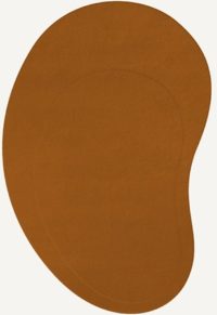 RESIDUE WOOL RUG DARK OCHRE