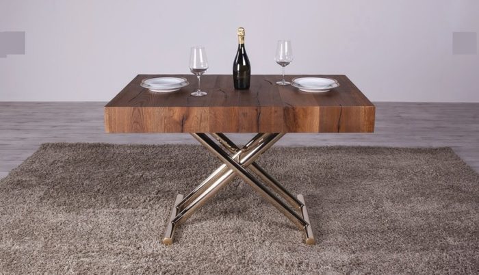 Table relevable Ulisse chêne massif Altacom – Image 2