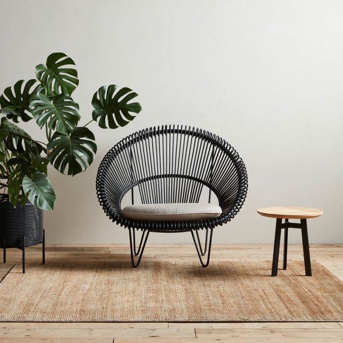 Fauteuil Cruz cocoon Vincent Sheppard avec son coussin